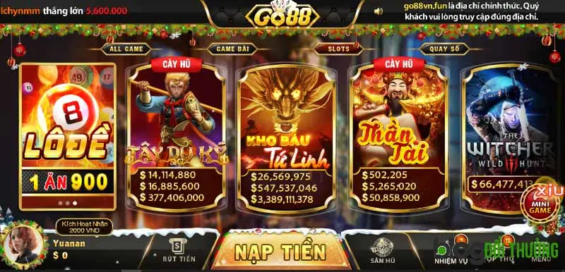 Cổng game slots Go88 Nên Thử Nhất 2024