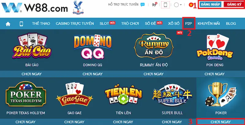 3 điểm mạnh khi chơi Poker W88: