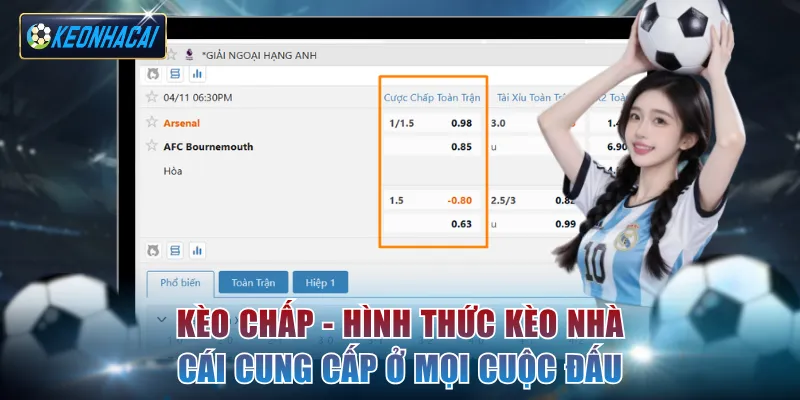 Kèo chấp - Hình thức Kèo nhà cái cung cấp ở mọi cuộc đấu